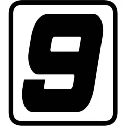 Barracuda Sticker Cijfer -9- (per stuk)