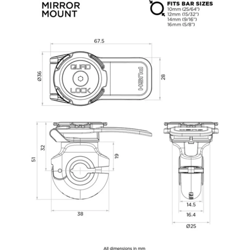Quad Lock Mirror Smartphone Mount